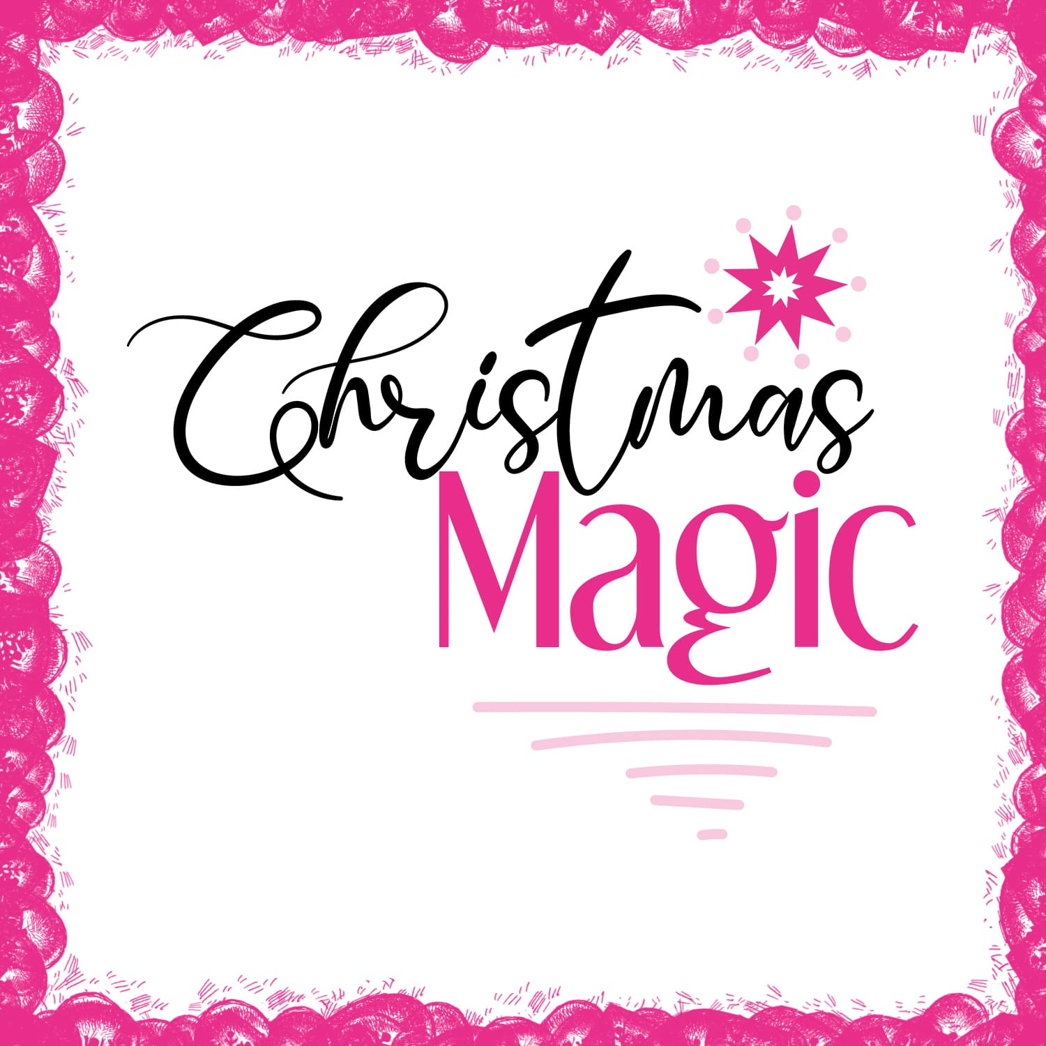 Christmas magic free svg files main cover.