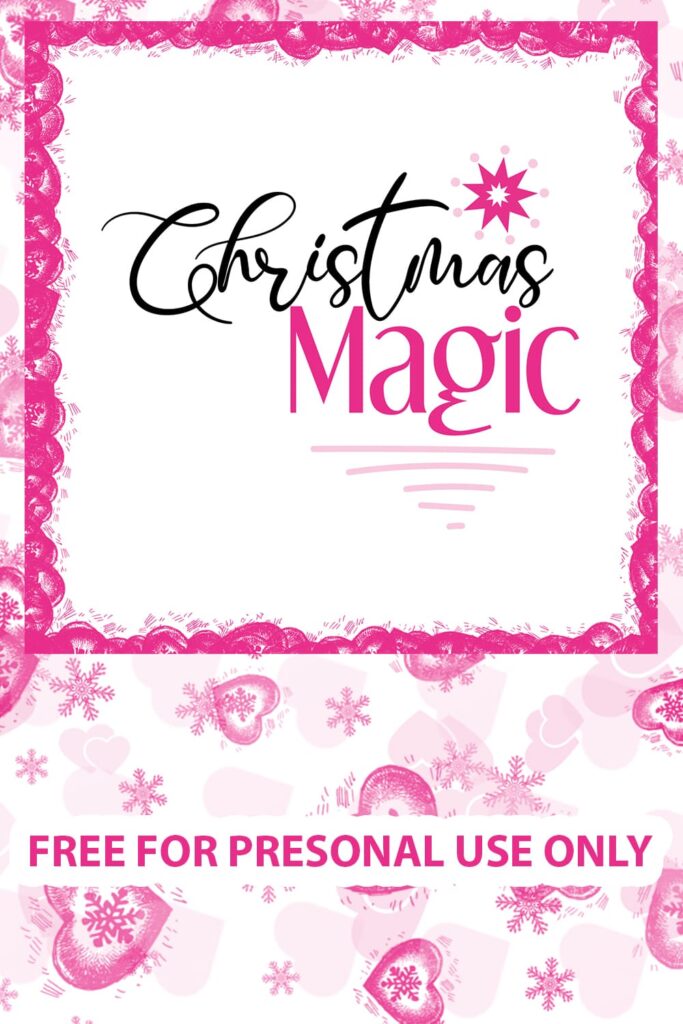 Christmas magic free svg files pinterest preview.