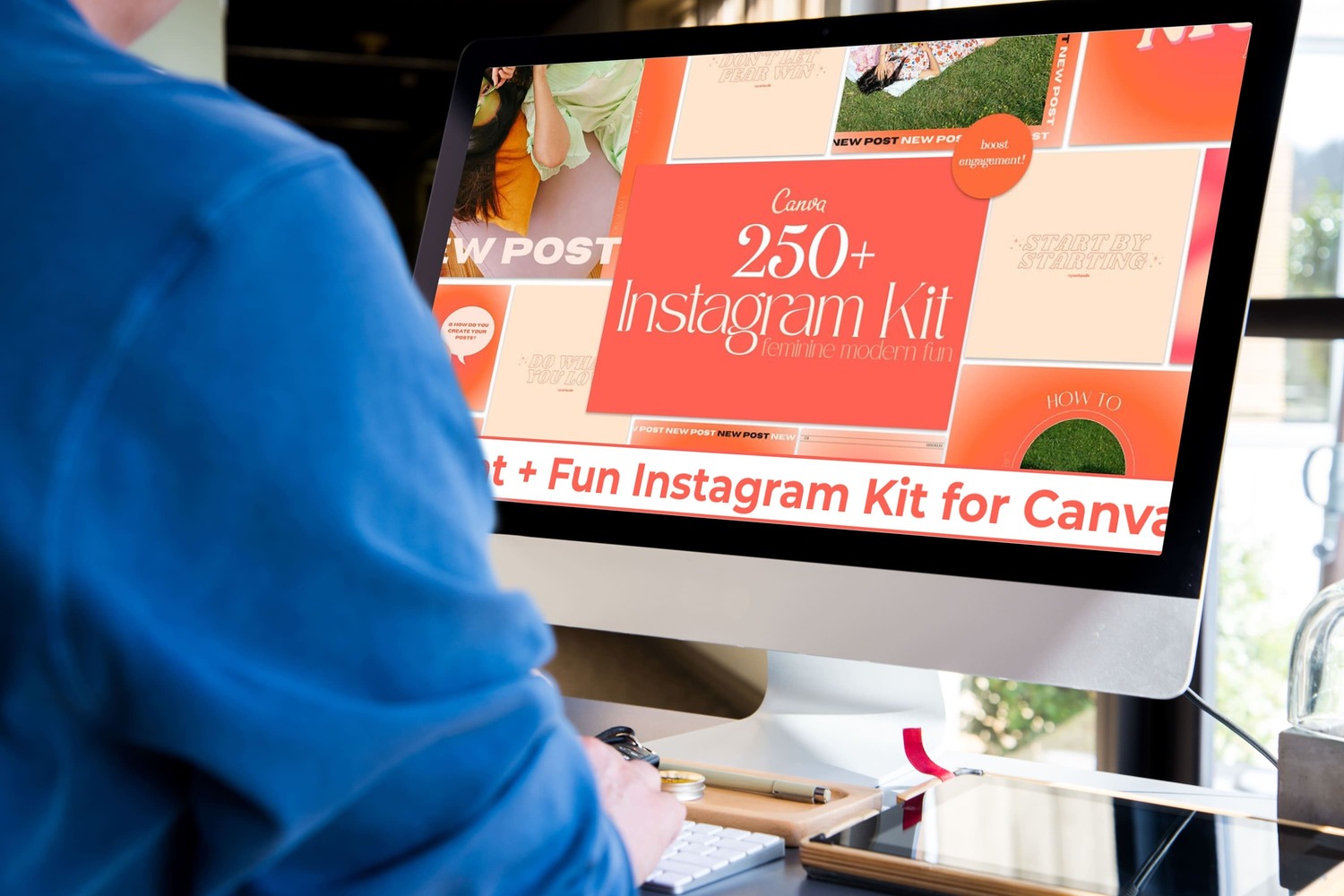 250+ Instagram Kit For Canva On The Desctop.