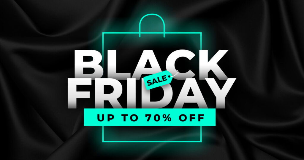 Neon Black Friday Promo Banners facebook image.