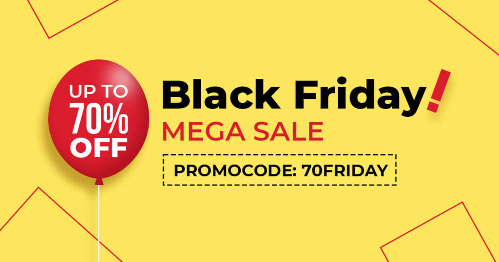 Yellow Black Friday Promo Banners facebook image.