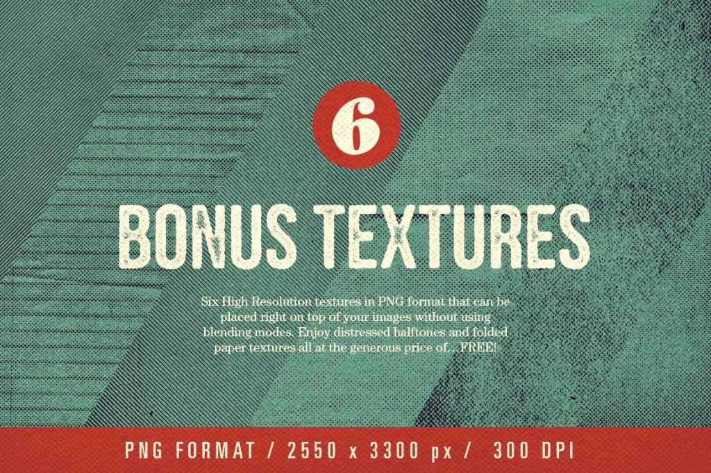 Preview of bonus textures Timeless - Actions for Illustrator.
