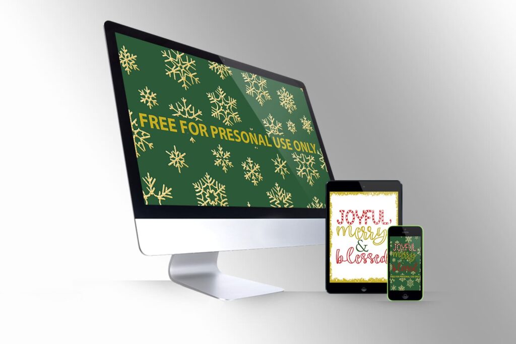 Joyful merry blessed preview on devices.