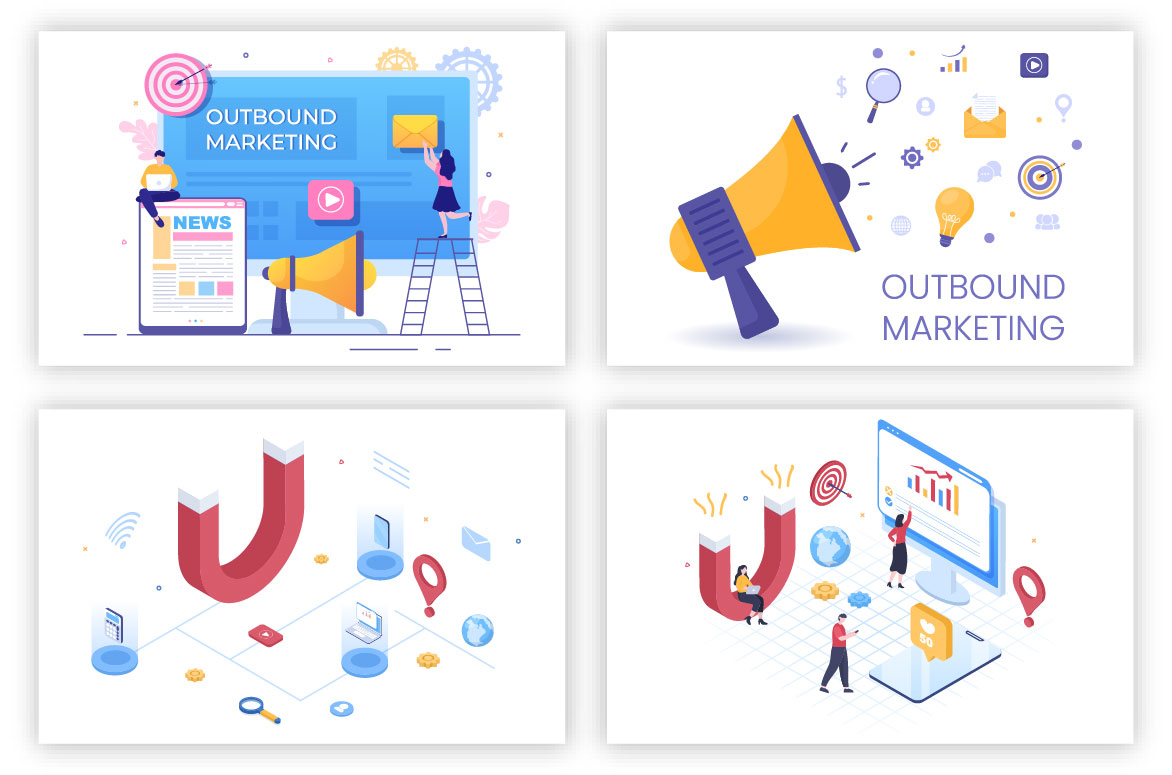 Perfect elements for marketing illustrations.