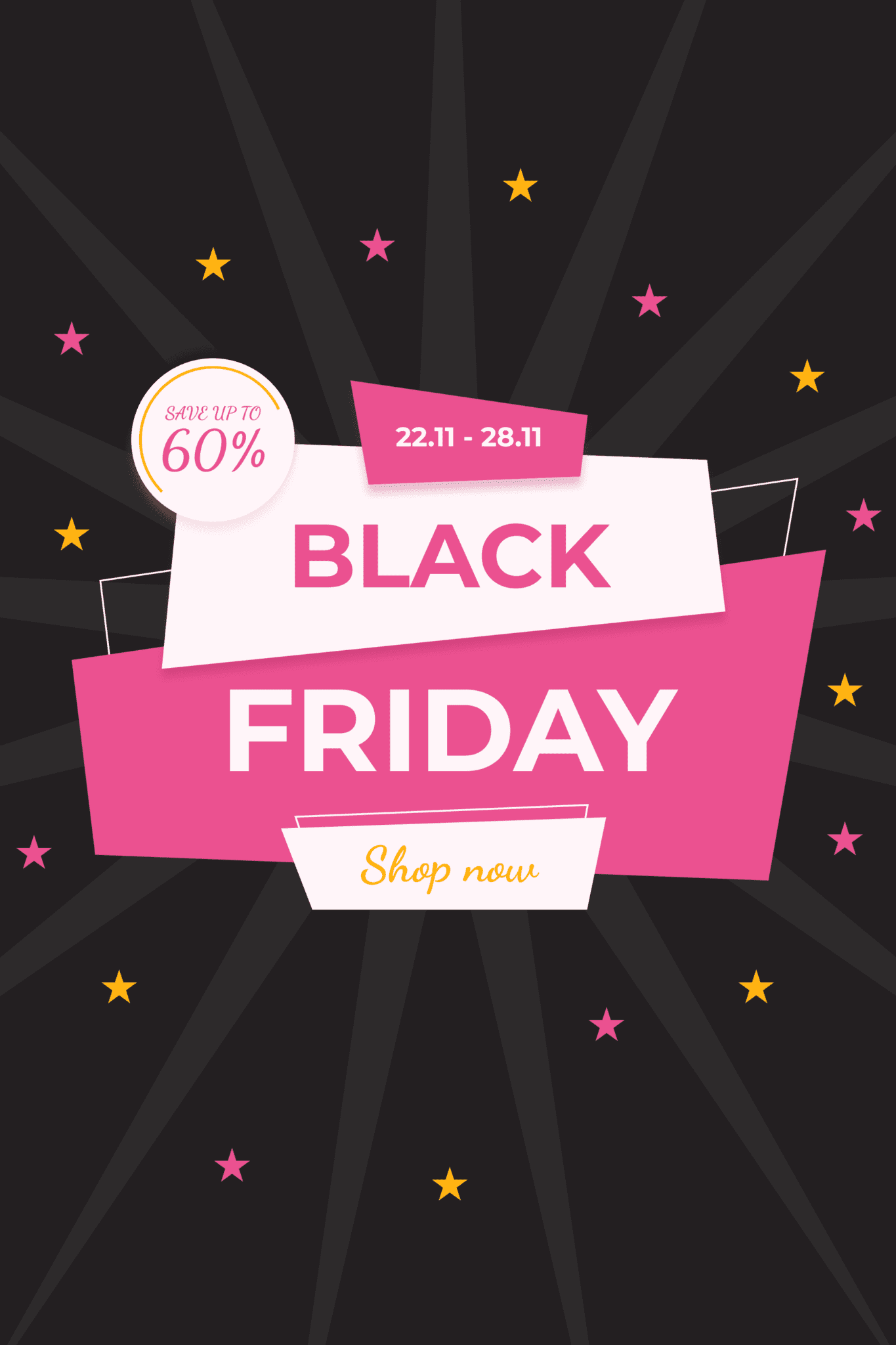 Free Pink & Black Black Friday Social Media Banners – MasterBundles