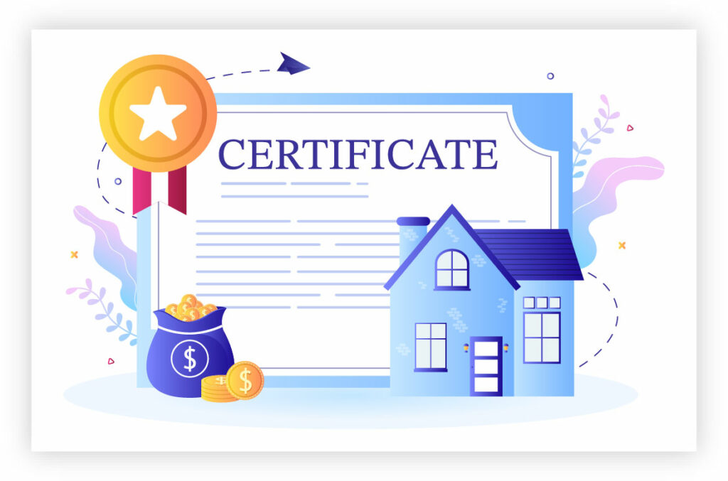 Property Certificate Illustration template.