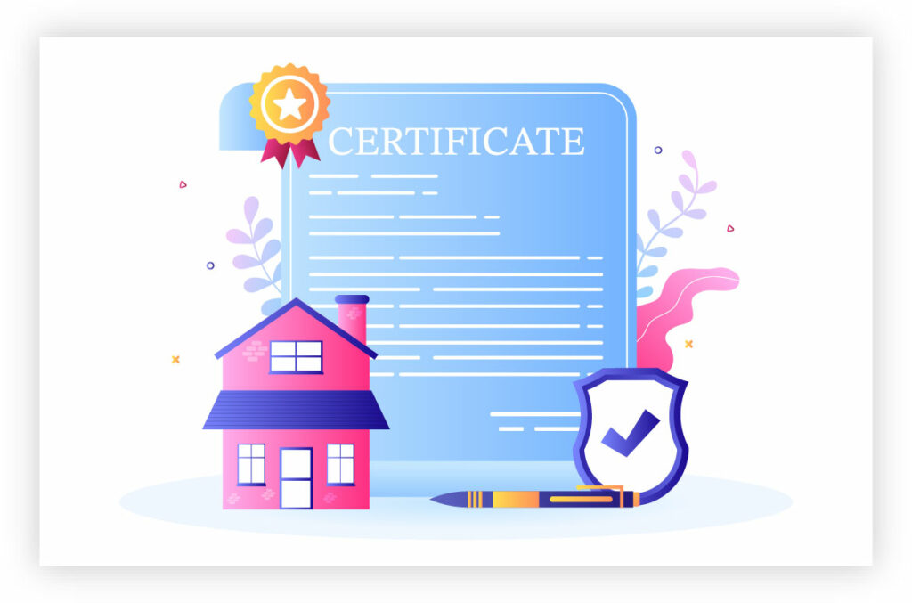 Property Certificate template.