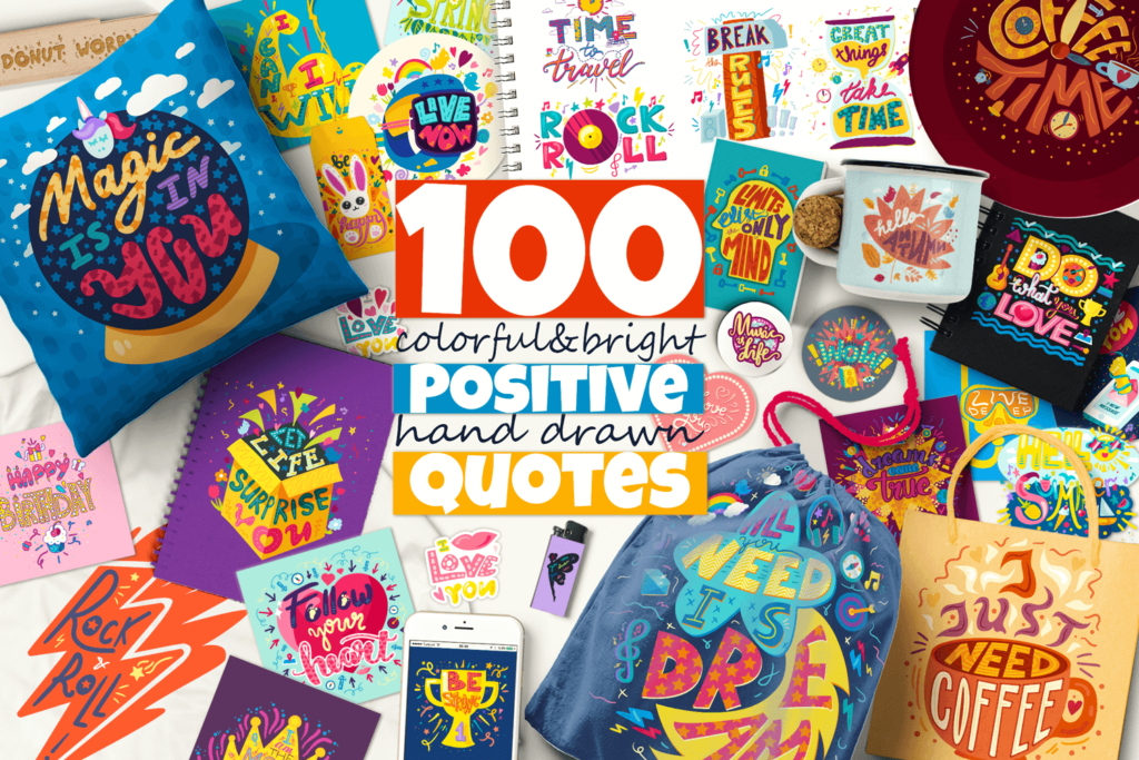 100 Inspirational Quotes Bundle facebook image.