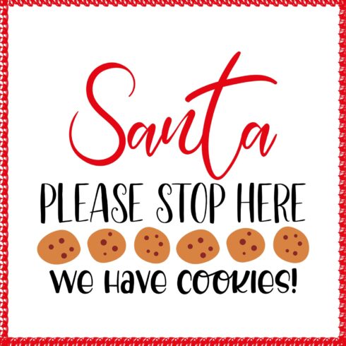 SANTA PLEASE STOP HERE free svg main cover image.