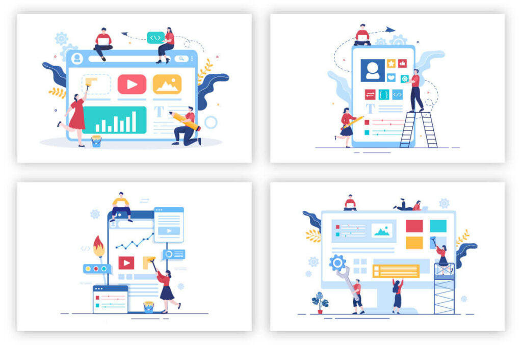 16 UI & UX Programmer Flat Design – MasterBundles