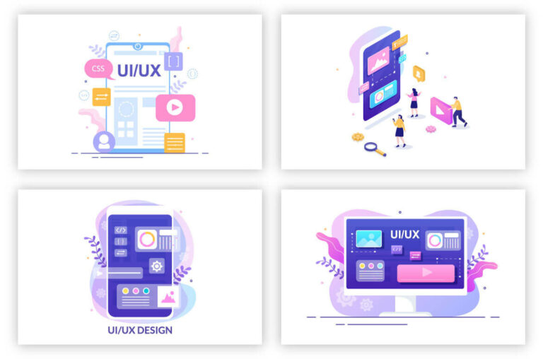 16 UI & UX Programmer Flat Design – MasterBundles