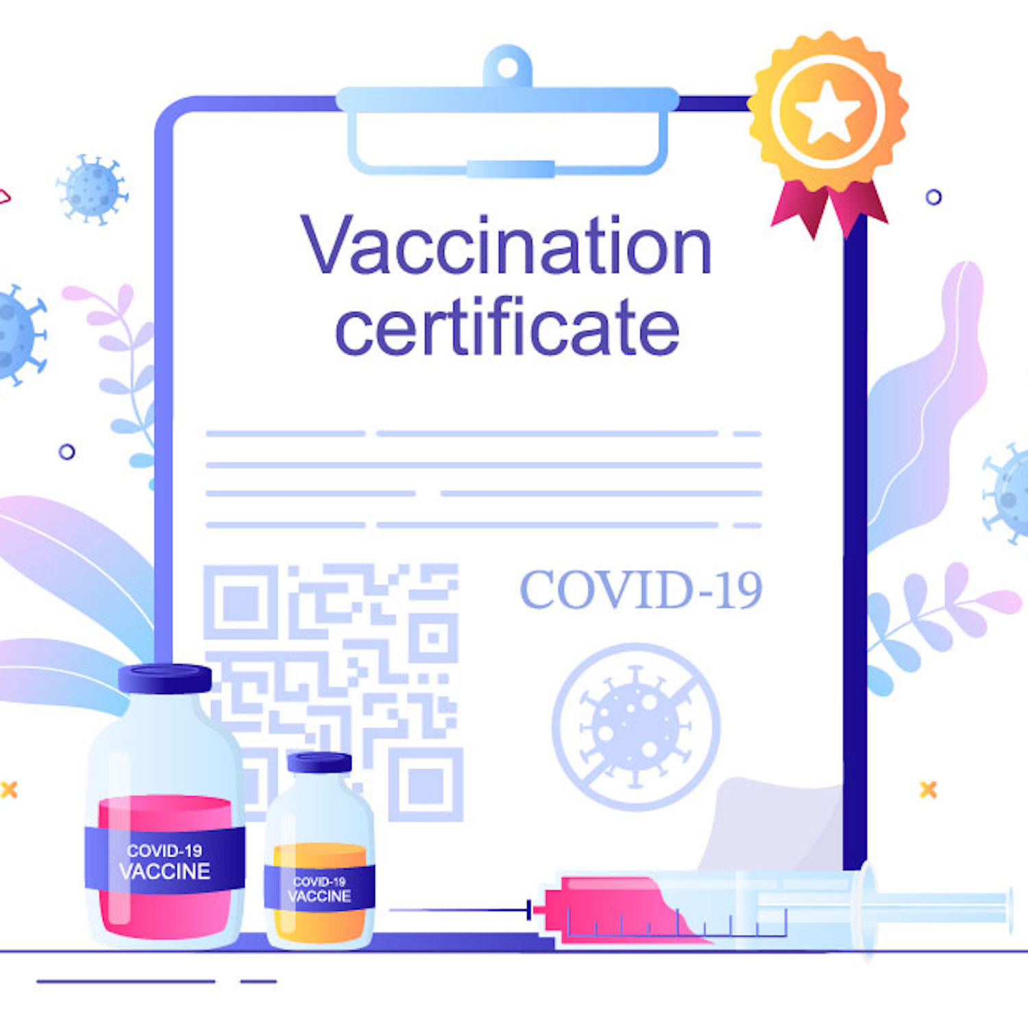 Covid-19 Vaccination Certificate Illustration cover image.
