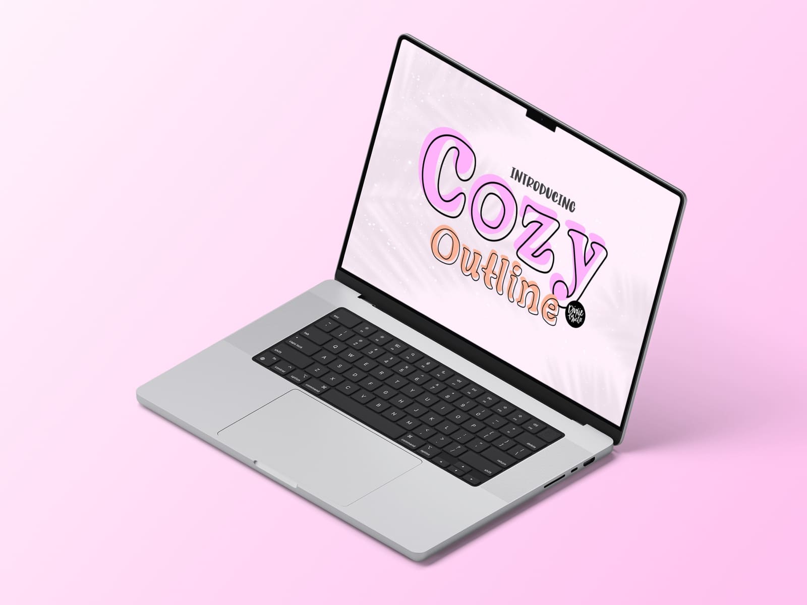 Introducing Cozy Outline On The Laptop.