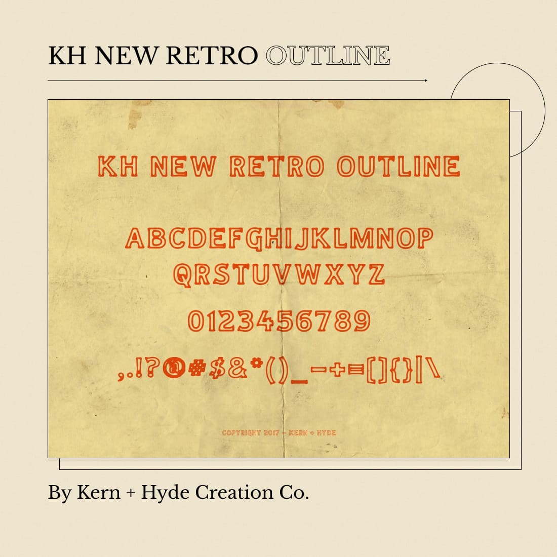 KH New Retro Outline Preview, By Kern + Hyde Creation Co.