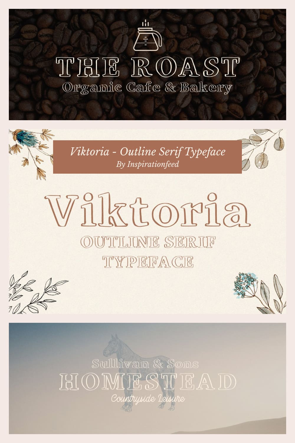 Viktoria - Outline Serif Typeface Preview, By Inspirationfeed.