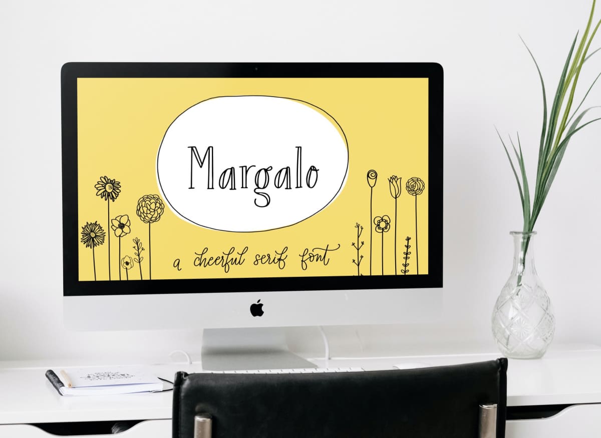 Margalo - A Cheerful Serif Font On The Monoblock.