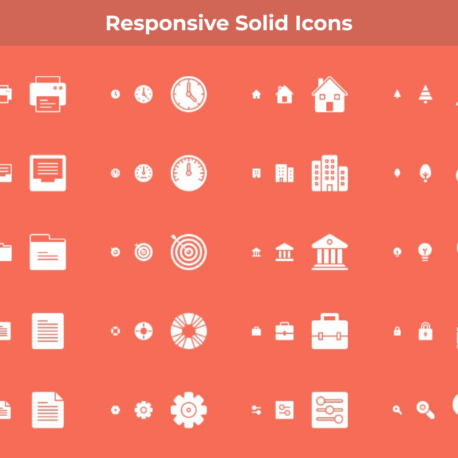 Responsive Solid Icons cover image.