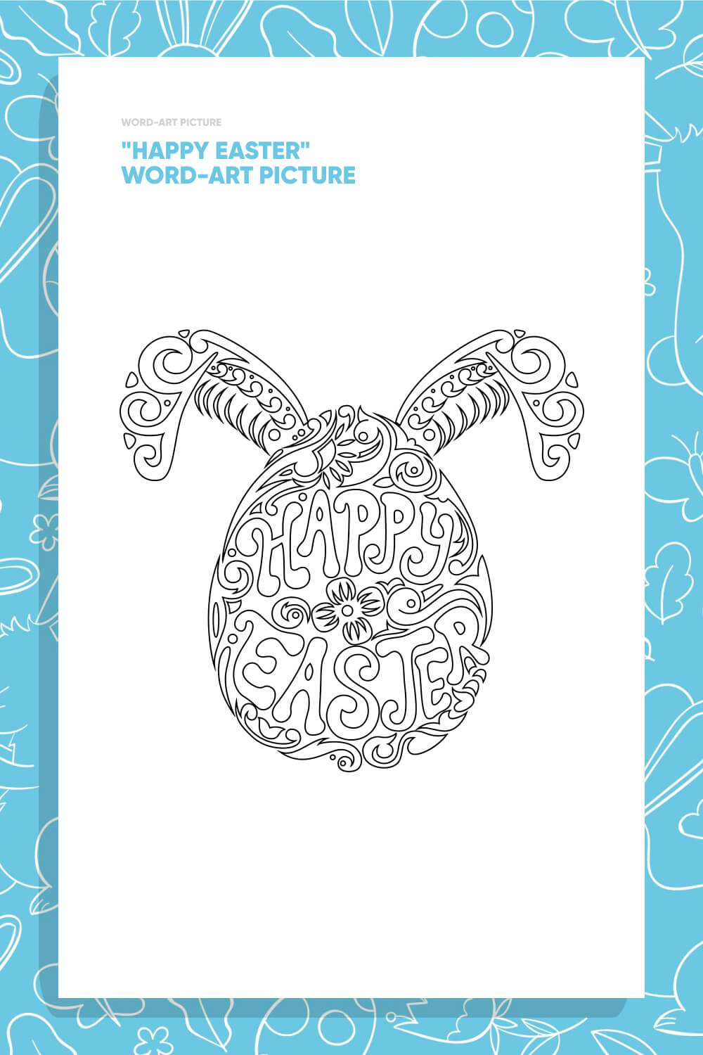 "Happy Easter" Word Art Picture pinterest.