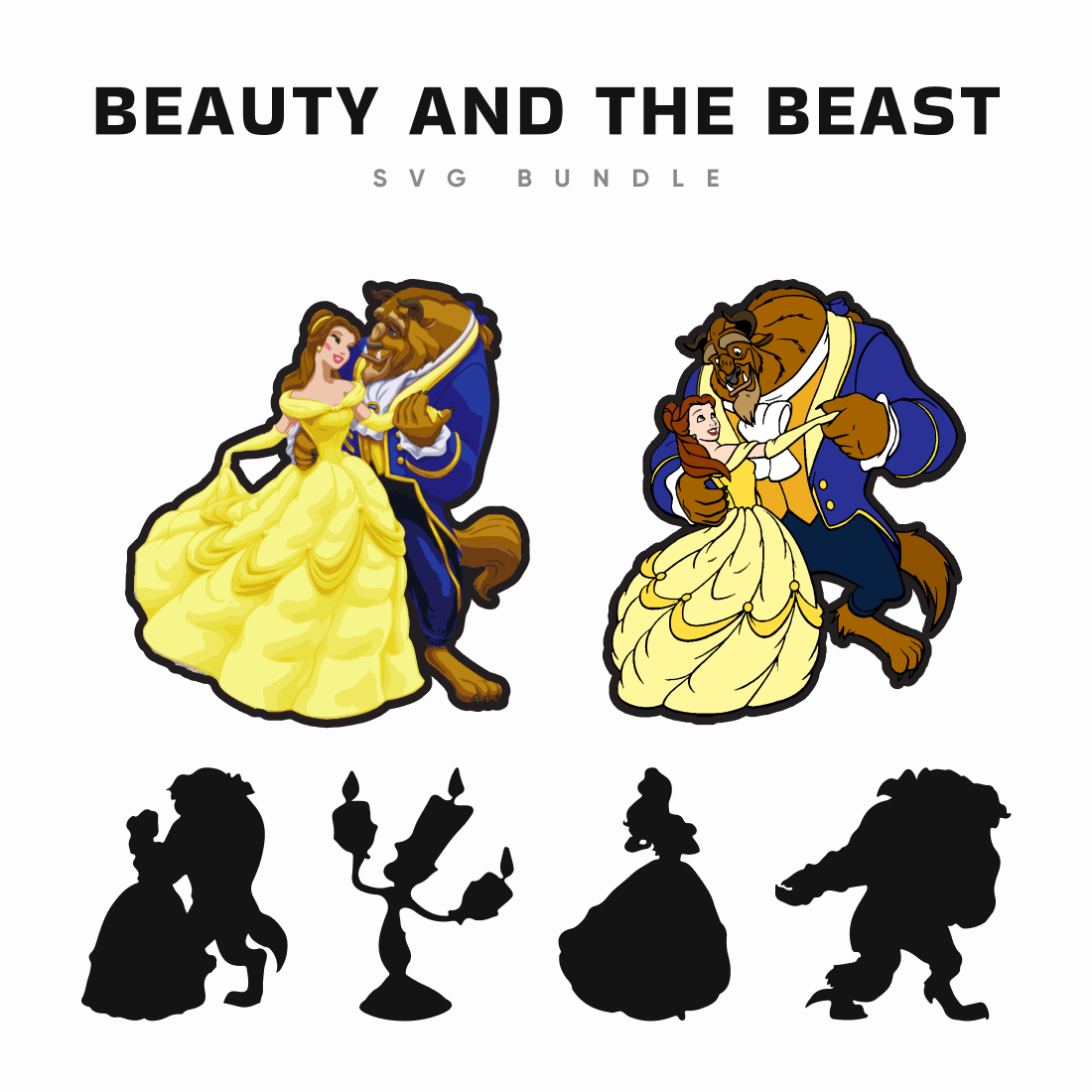 Beauty and the Beast SVG Files cover image.