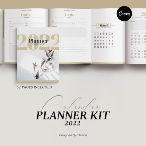 canva planner 2022 calendar kit cover image.