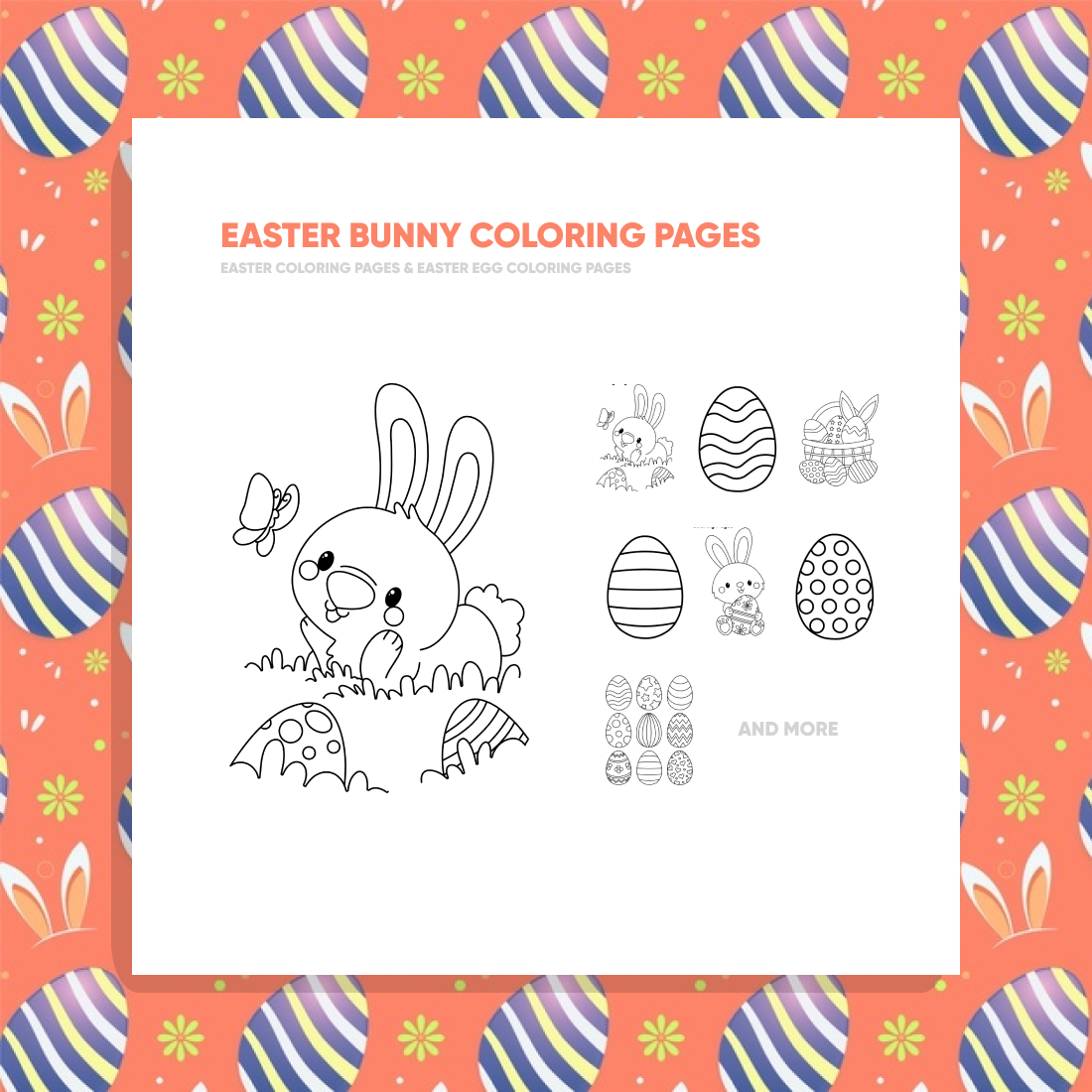 Easter Bunny Coloring Pages cover image.