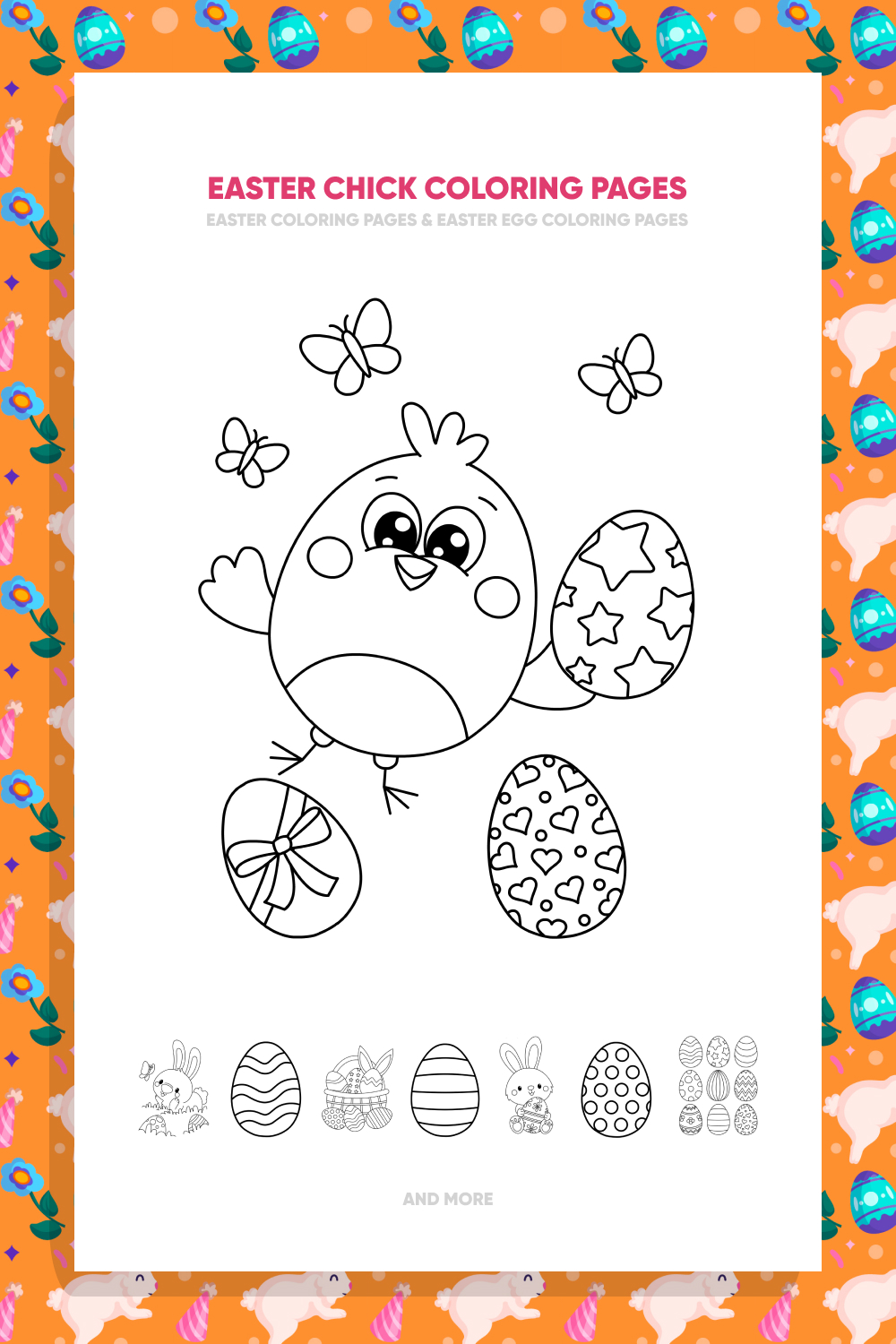 Easter Chick Coloring Pages cover image.