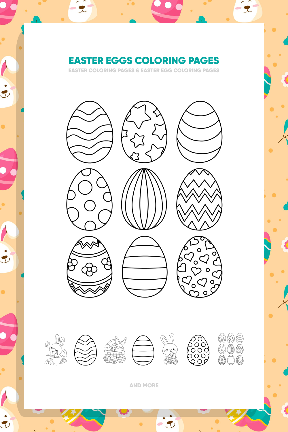 Easter Eggs Coloring Pages pinterest.