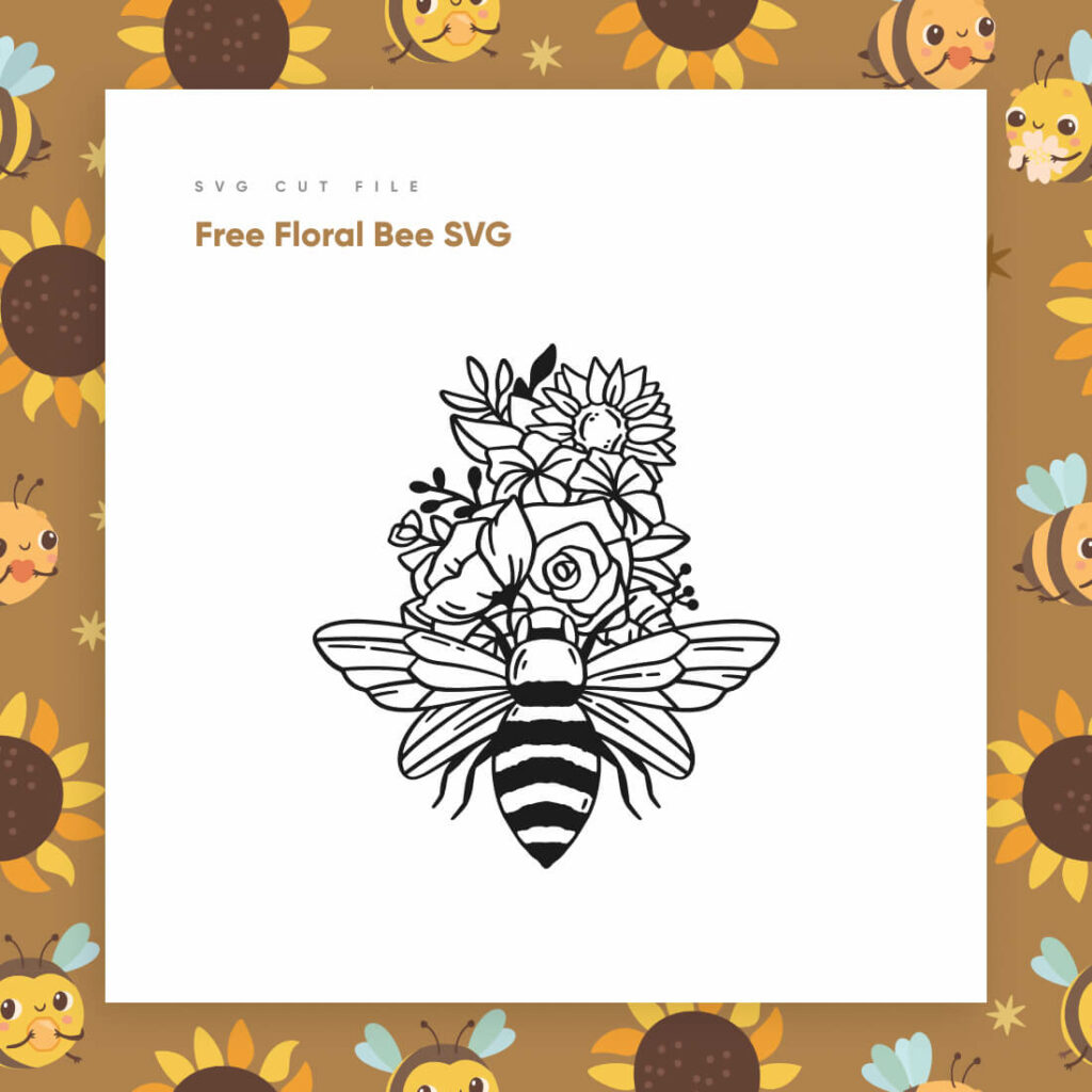 Free Floral Bee SVG – MasterBundles