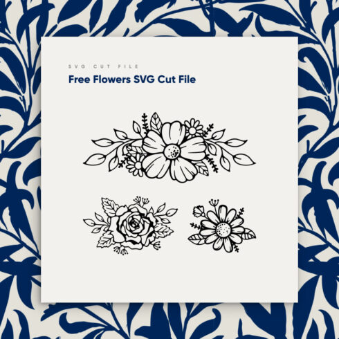 Free Flowers SVG Cut File cover image.