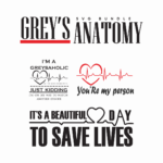 Greys Anatomy SVG Bundle cover image.