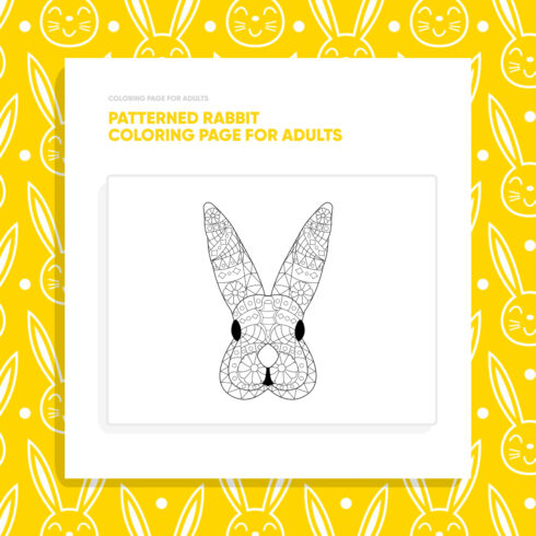 Patterned Rabbit Coloring Page for Adults cover image,