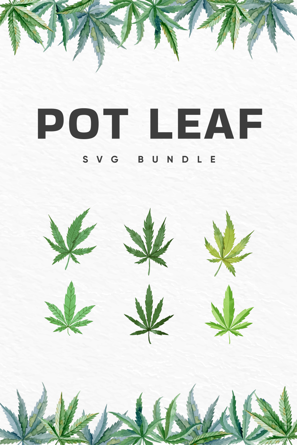 Pot Leaf SVG Bundle pinterest.