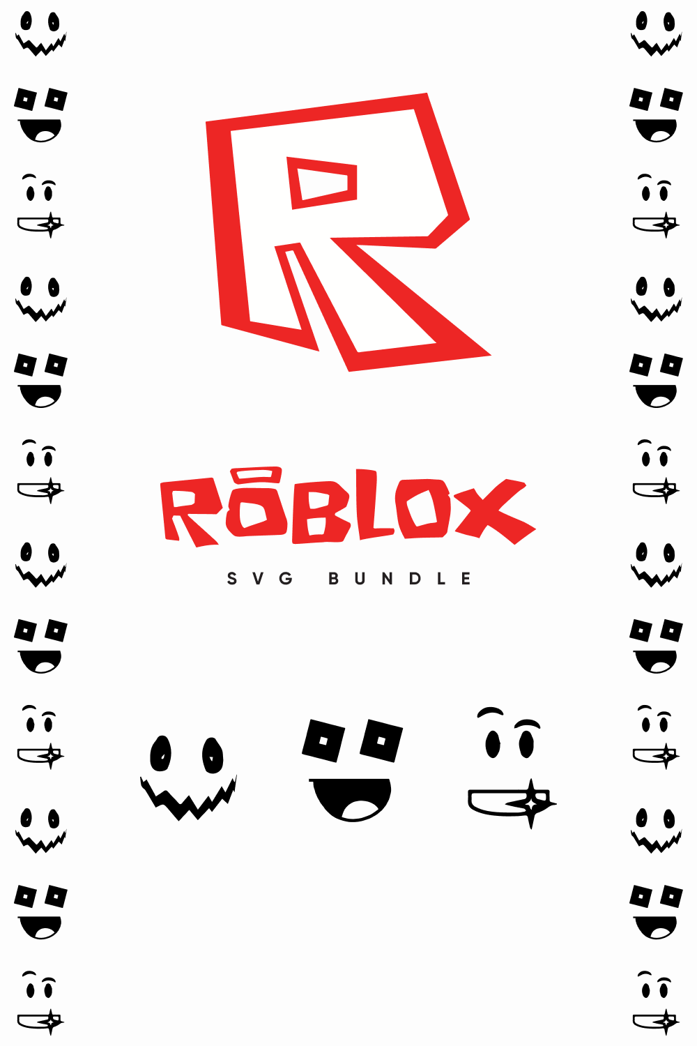 Roblox SVG Files Bundle pinterest image.
