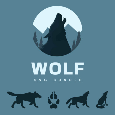 Wolf SVG Files Bundle cover image.