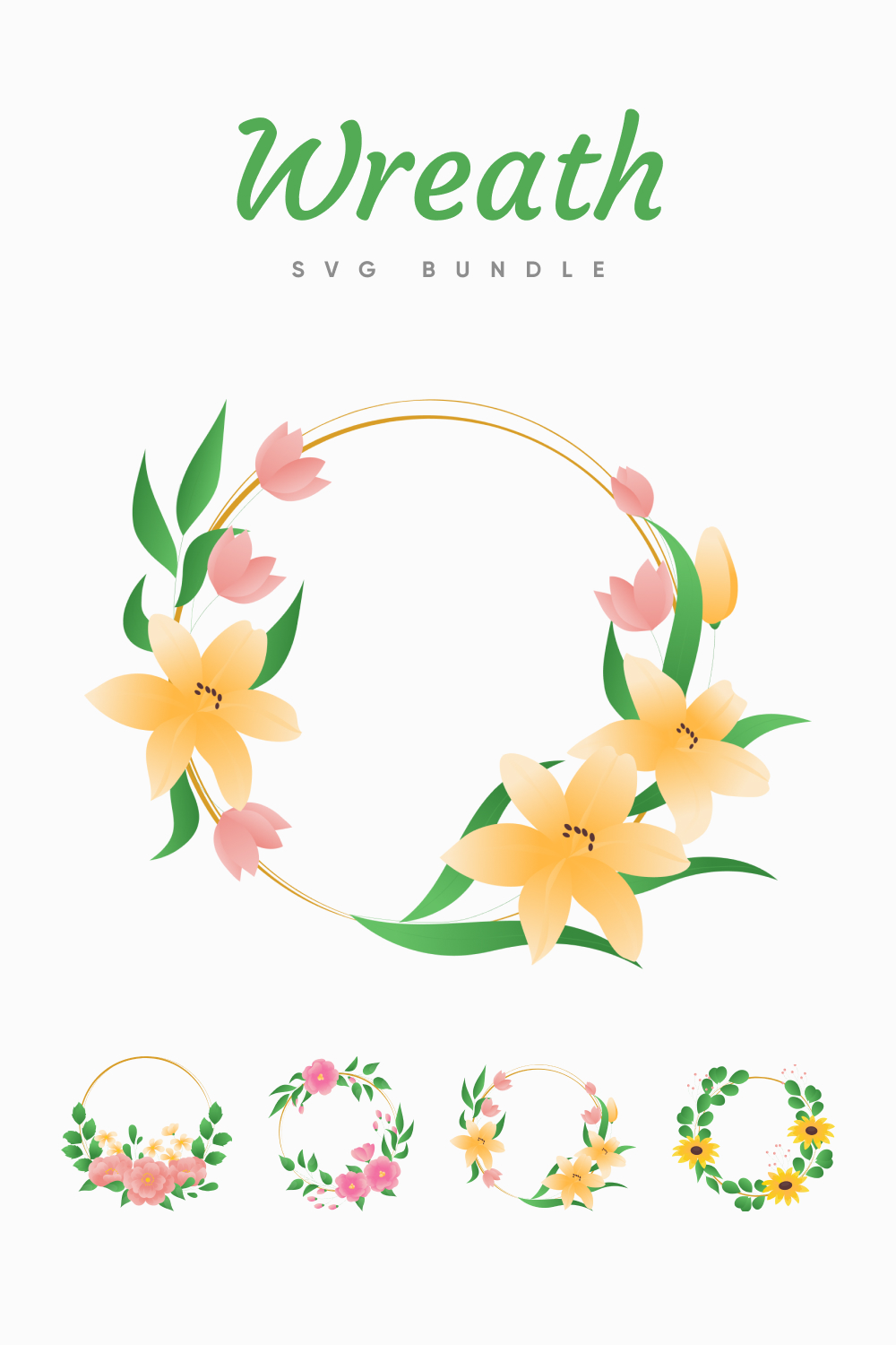 Wreath SVG Files Bundle pintarest.