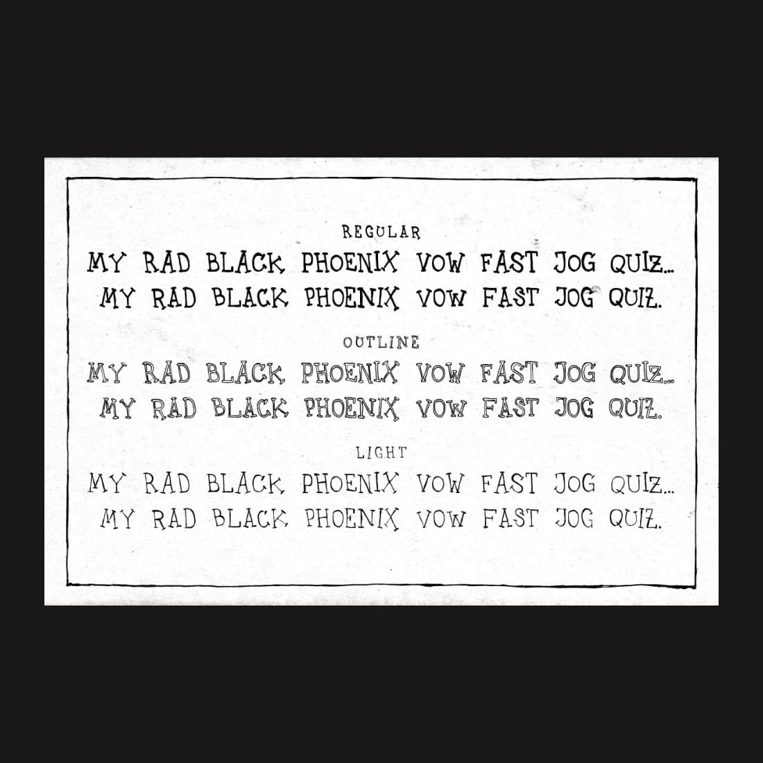Uncle Lee Outline - "My Rad Black Phoenix Vow Fast Jog Quiz" By Dawnland.