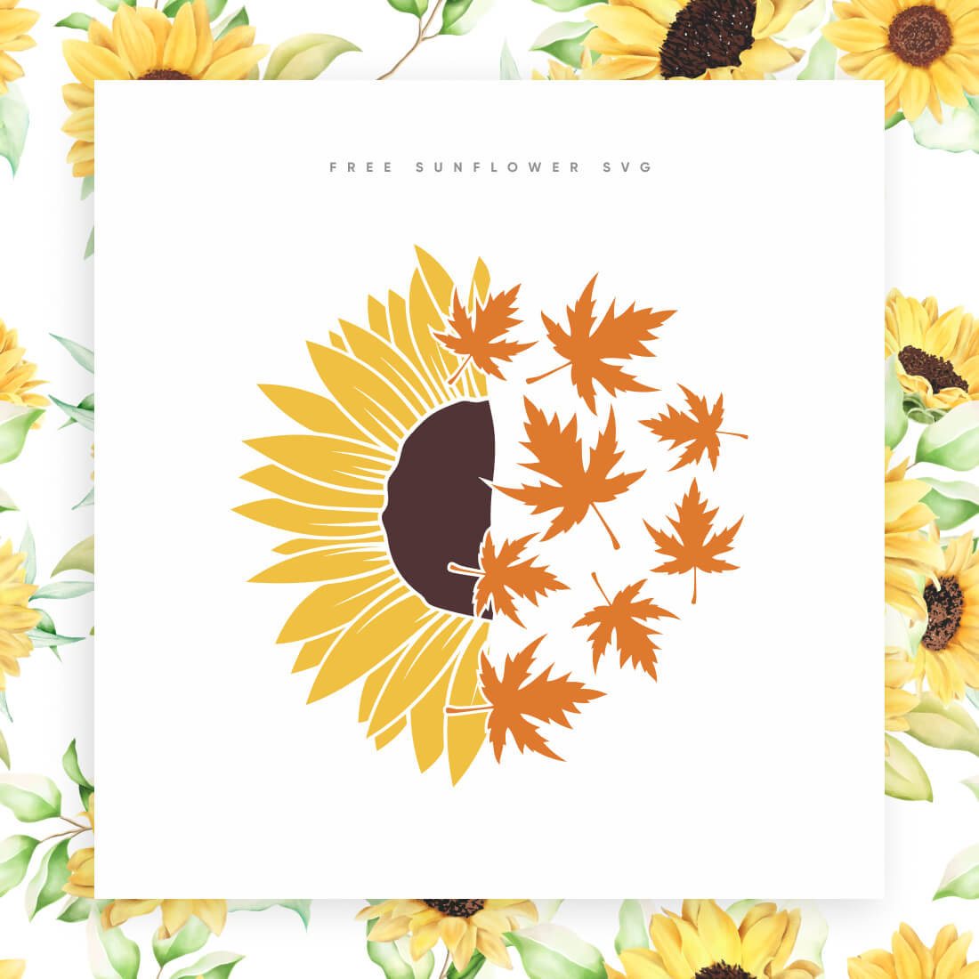 Free Sunflower SVG preview.