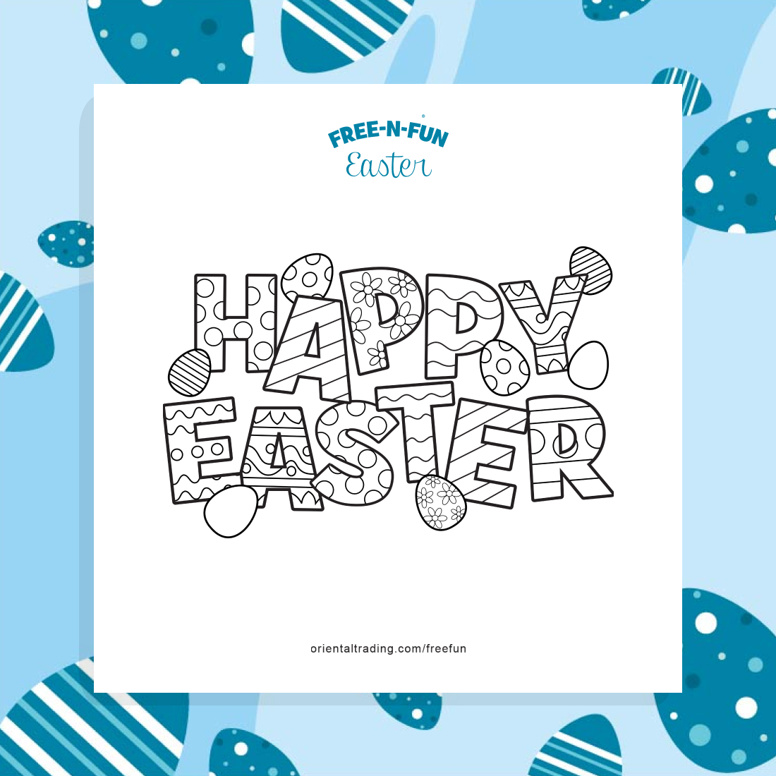 Happy Easter Eggs free easter printables previews.