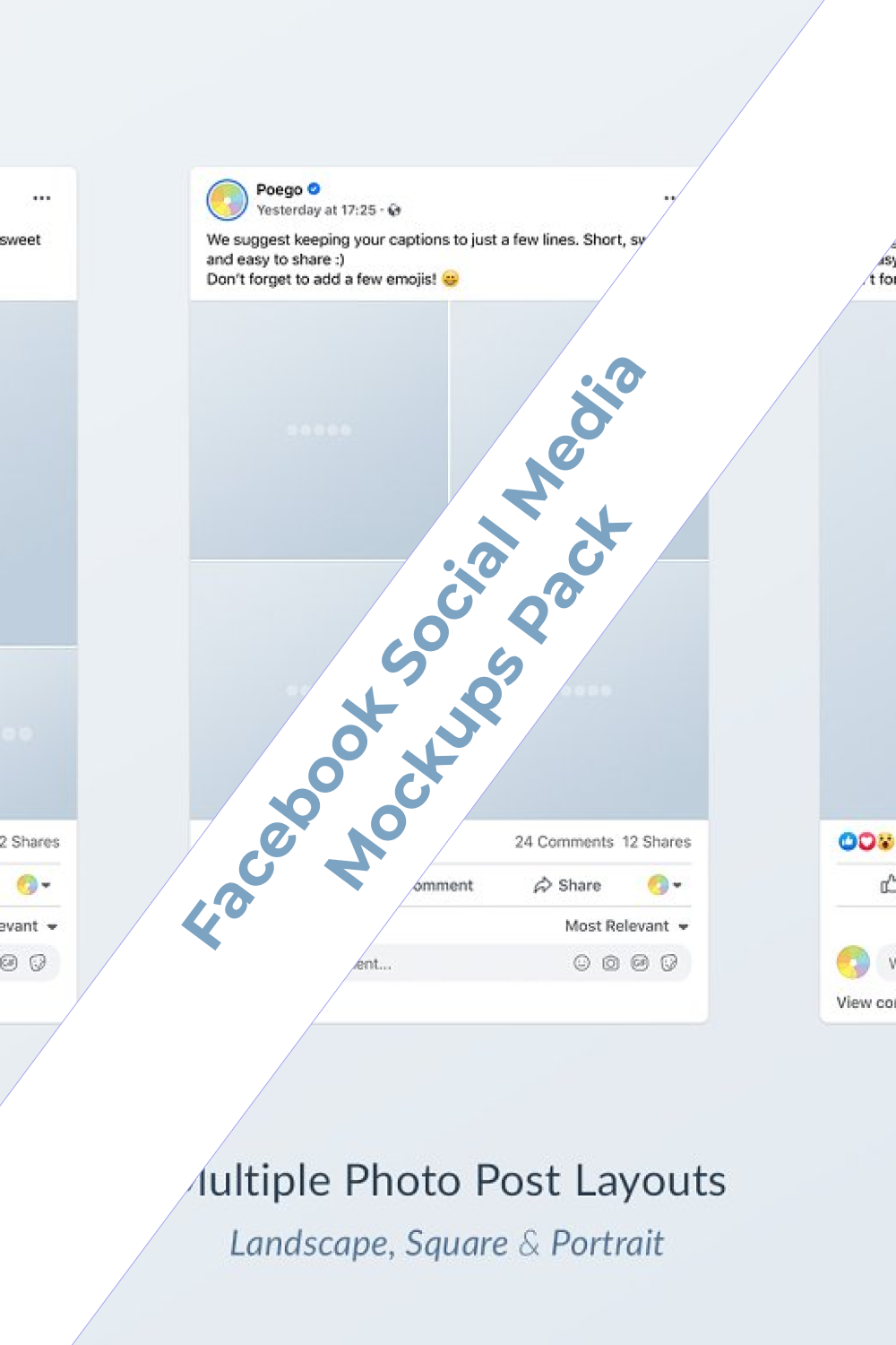 Facebook Social Media Mockups Pack preview.