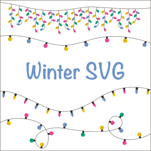 Christmas Lights SVG Pack cover image.