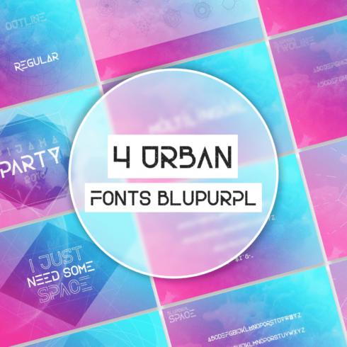 Urban Fonts BluPurpl cover image.