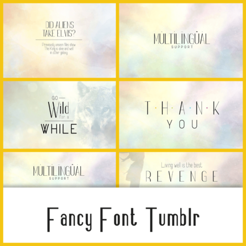 Fancy Font Tumblr cover image.