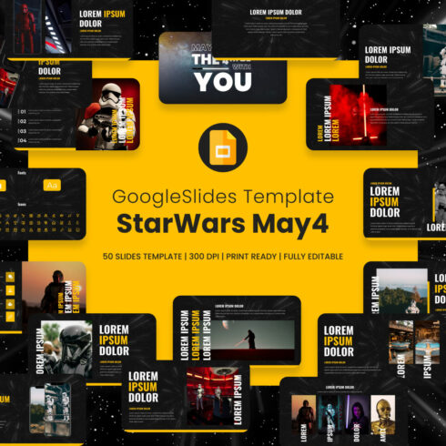 May4th Star Wars Google Slides Theme cover image.