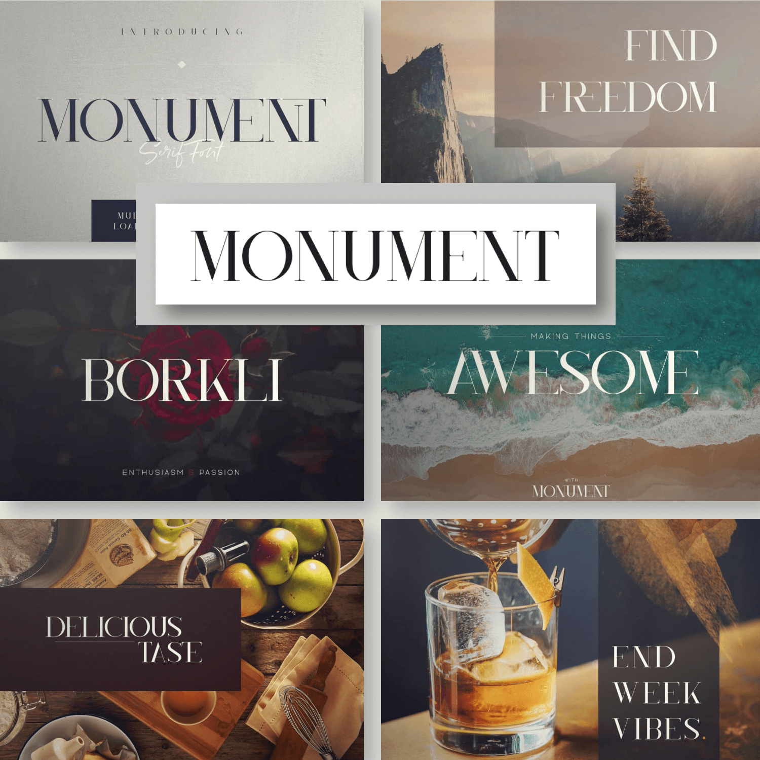Monument All Caps Serif Font cover image.