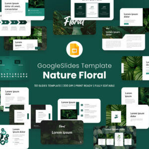 Nature Floral Google Slides Theme covwr image.