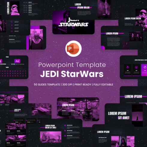 JEDI StarWars PowerPoint Template.