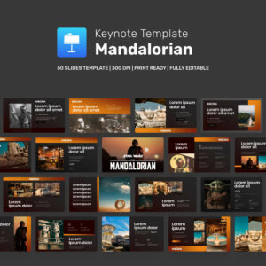 Mandalorian Star Wars Keynote Template cover image.