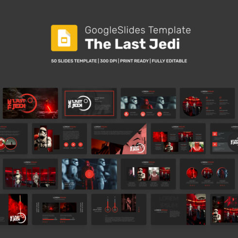 The Last Jedi Google Slides Theme pinterst.