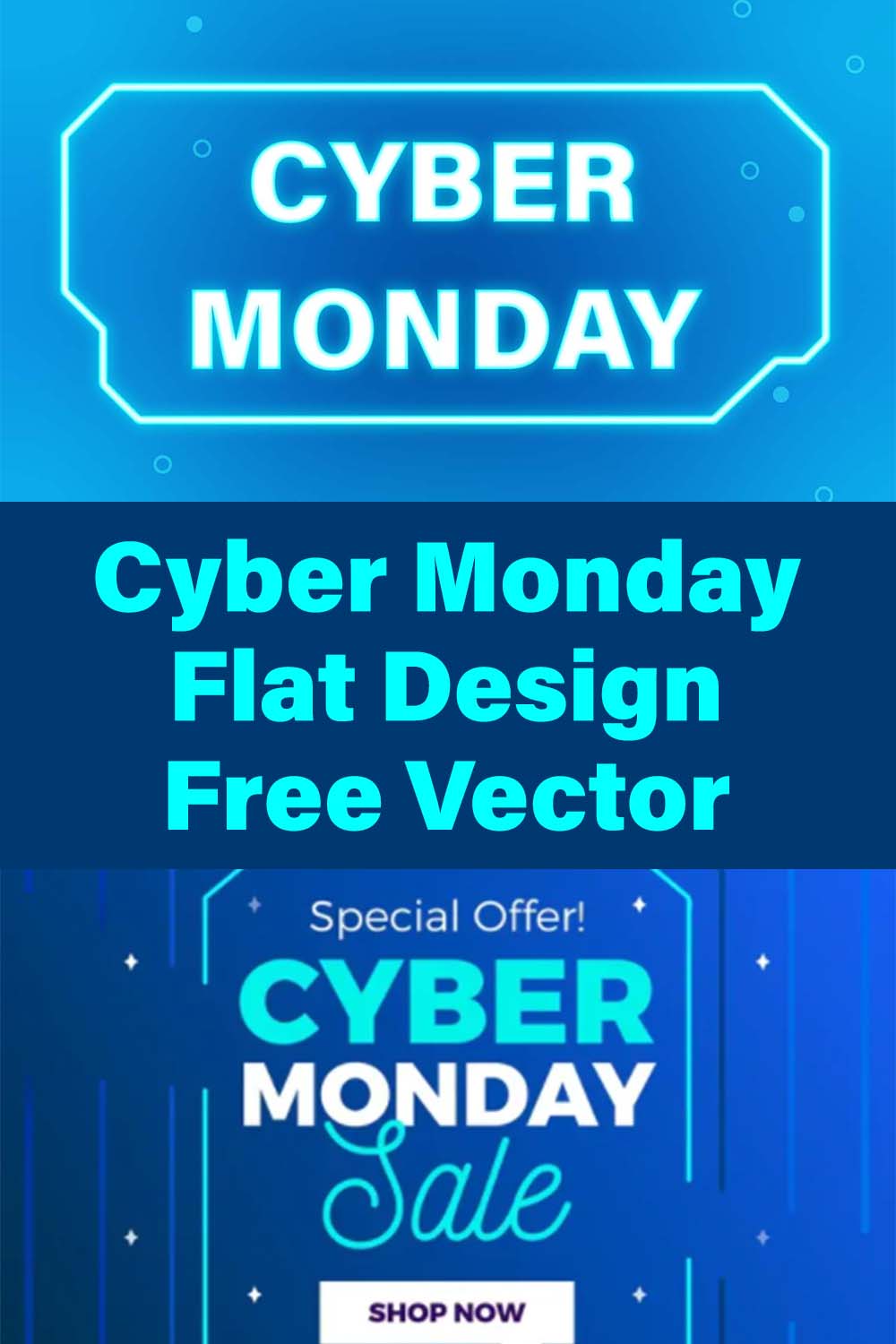 Cyber Monday Flat Design Free Vector pinterest.