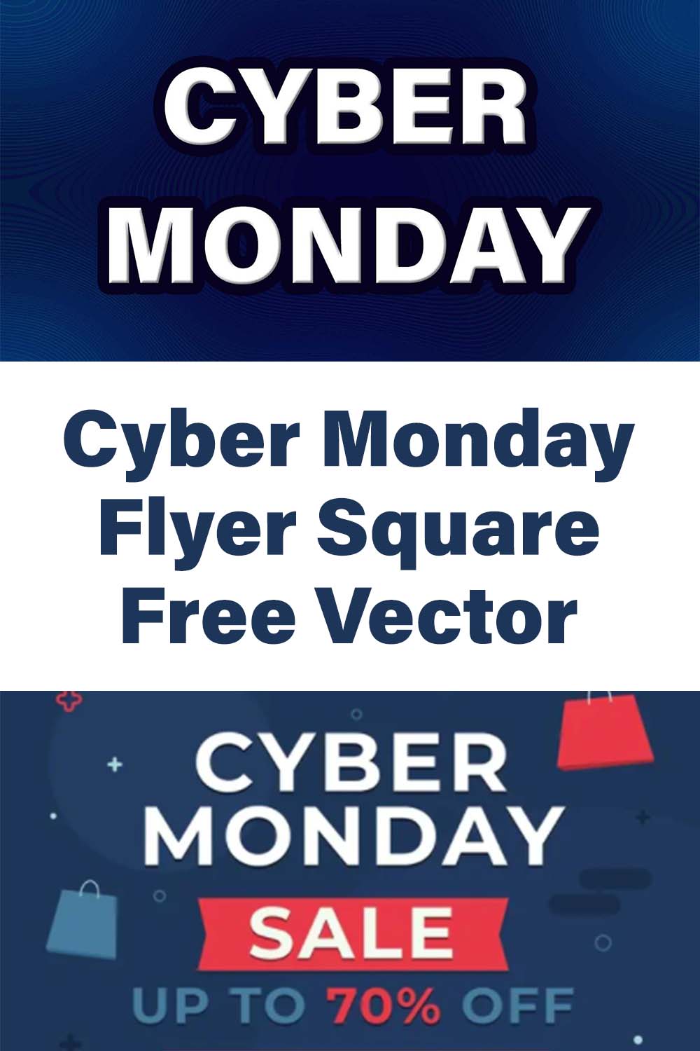 Cyber Monday Flyer Square Free Vector pinterest.